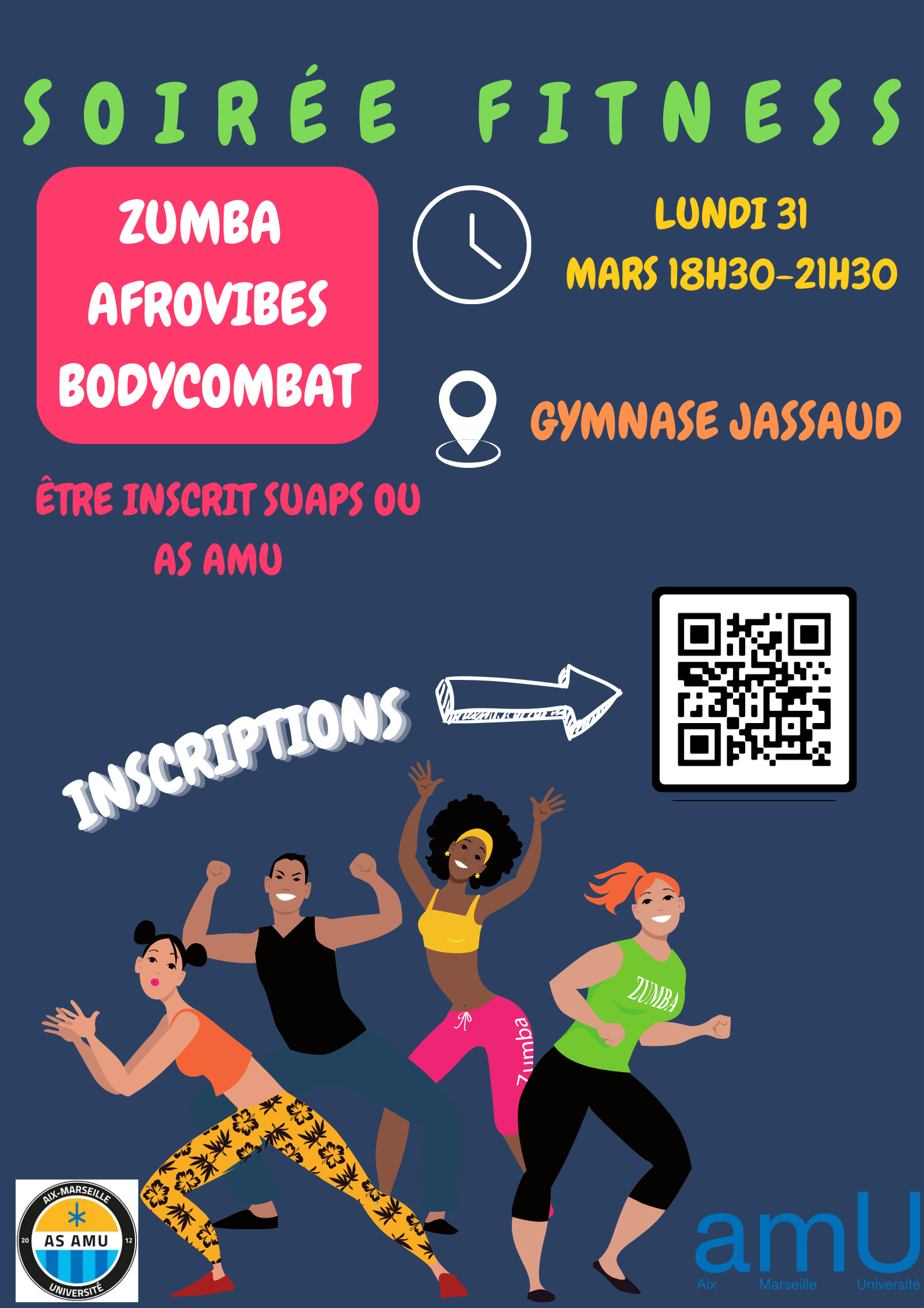 Bandeau photo pour Fitness Sportive Soirée SAINT Charles Lundi 31 mars 2025 de 18h30 à 21h30 Bandeaux photo